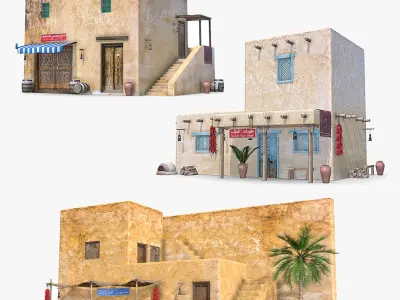  Photorealistic Old Arabic Islamic House Collection 