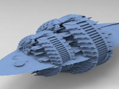 Art Deco Sci-Fi Temples  3  3D model