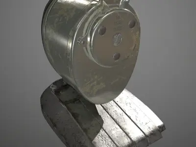 Antique sharpener Low-poly 3D model