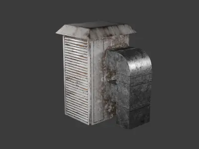 HVAC Unit  AC Unit  Air conditioner  Rooftop 4k Textures HQ Free 3D model