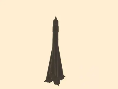 SIMPLE Rocket based on the Soyuz family perfect for 3D printing Free 3D model