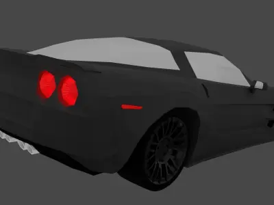 LOWPOLY CHEVROLET CORVETTE ZR1  Low-poly 3D model