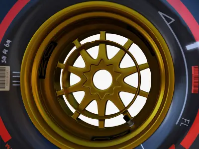 E23 Supersoft front tyre Low-poly 3D model