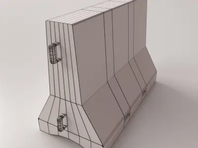 Concrete Barricade 3D model