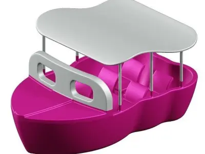 Baby Cartoon Boat 3D model