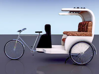 Bike Rickshaw 2 3D model