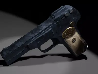 Browning FN M1900 Pistol Low-poly 3D model