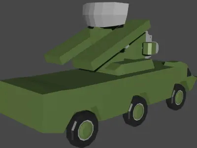 9k33 Wasp Low-poly 3D model