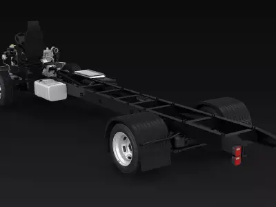 Semi Truck Undercarriage 3D model