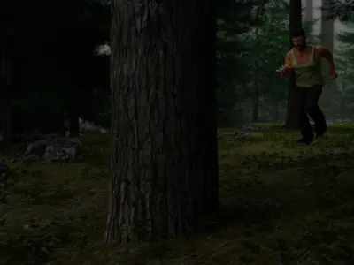Forest landscape  plus Wolverine  Logan fight scene  Free 3D model