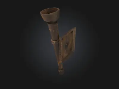 Torch Holder  Medieval Illumination Support 3D model