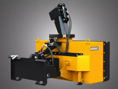 6600AR Snow Blower Compact Track - Skid Steer Loader Attachment 3D model
