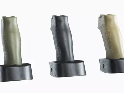 AR15 Tactical Pistol grip ERGO PSG Low-poly 3D model