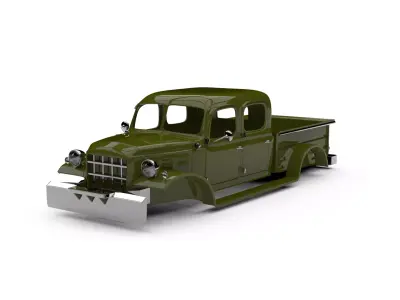 1949 Dodge Power Wagon 4-Door 3D print model