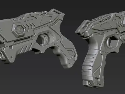 3D Printable Sci-Fi Weapon Part 7 3D model