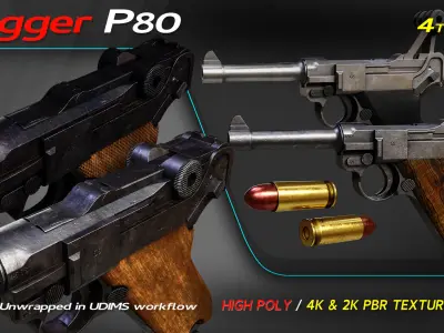 LuggerP80 3D model
