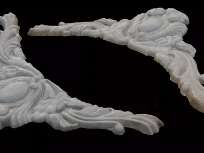 Ornate Corner Molding Scan Low-poly 3D model