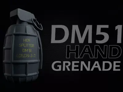 DM51 Hand Grenade Low-poly 3D model