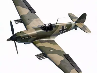 WWII Fighter Plane 3D Model Low-poly 3D model