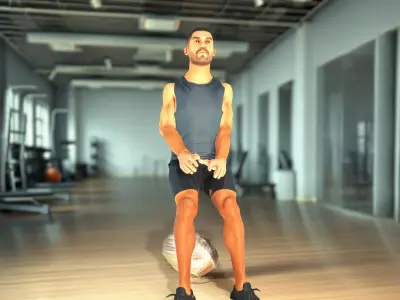 Athletic Fitness Pose model pack Low-poly 3D model