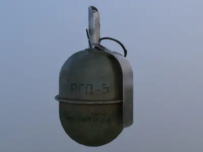 RGD-5 old grenade Low-poly 3D model