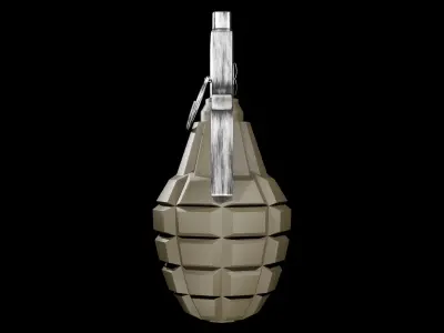 F-1 Grenade - made in Blender Low-poly 3D model