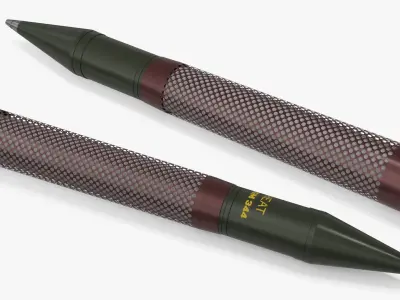 M344A1 HEAT Munition with Mesh Base Stand Green 3D model