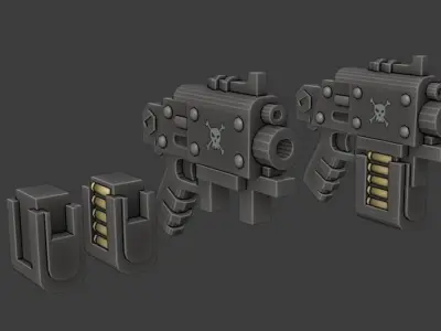 Sci-Fi Gun Free low-poly 3D model shop