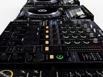  Pioneer CDJ DJM booth set 