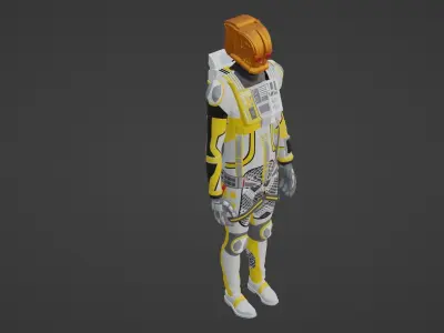 Robot Soldier - Assault Soldier Low-poly 3D model 7