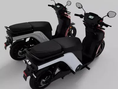 Scooter Bike Low-poly Hi-Poly 3D model