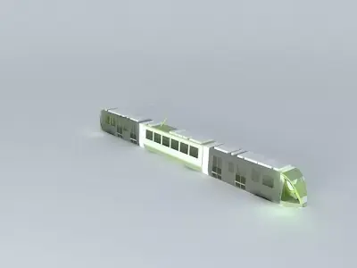 Tram metro train Free 3D model