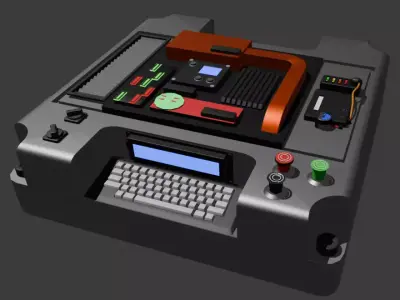 sci-fi control panel Free 3D model