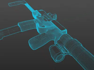 MP9  Assault Rifle Gun 3D model