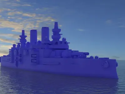 Battleship SMS Babenberg 3D print model