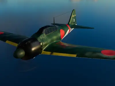 A6M5 Zero fighter 3d model 3D model