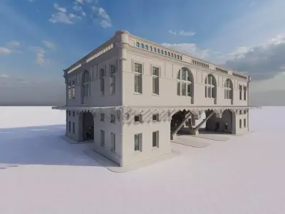 Commercial building-building classic 3D model buy
