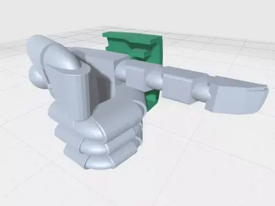 MHO01F Mecha Robot MS high detailed round shaped pointing hand Free 3D print model