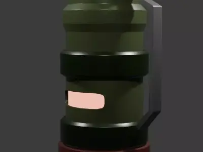lowpoly hand grenade 3D model