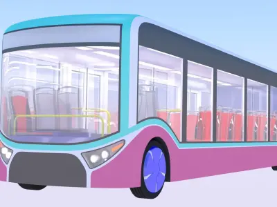 Autonomous city bus concept 2023 3D model