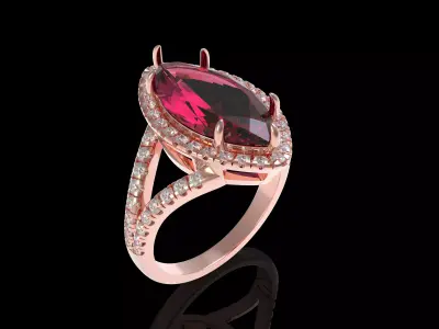 Engagement Ring 3D print model 60