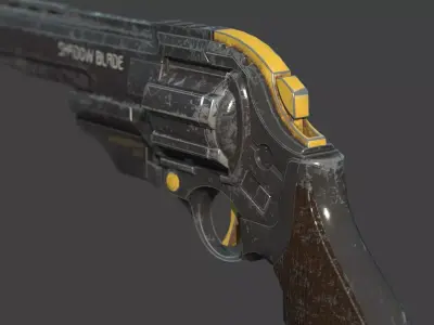 Future Sci-Fi Revolver 3D model
