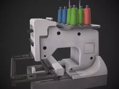 Embroidery Machine Low-poly 3D model