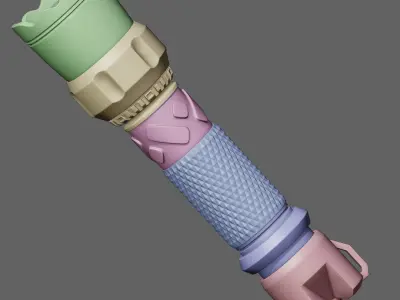 Modern Flashlight 3D model