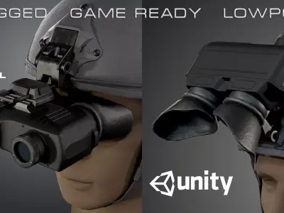 TIG-7 Thermal goggles Low-poly 3D model