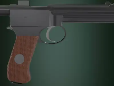 Roth-Steyr M1907 Low-poly 3D model purchase