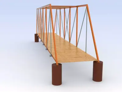 Truss Bridge 3D model