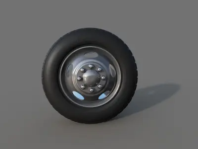 Heavy truck front wheel Free 3D print model