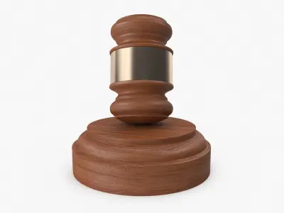 Gavel wooden 3D model
