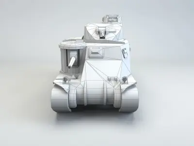 Low Poly M3 Lee medium tank Low-poly 3D model